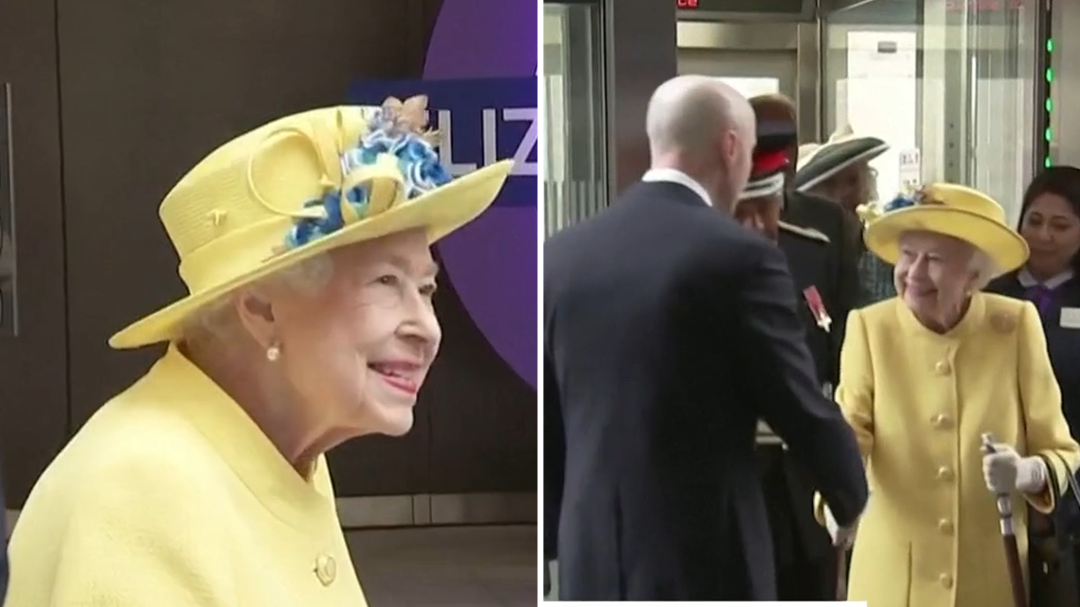 Queen makes surprise appearance at opening of Elizabeth tube line