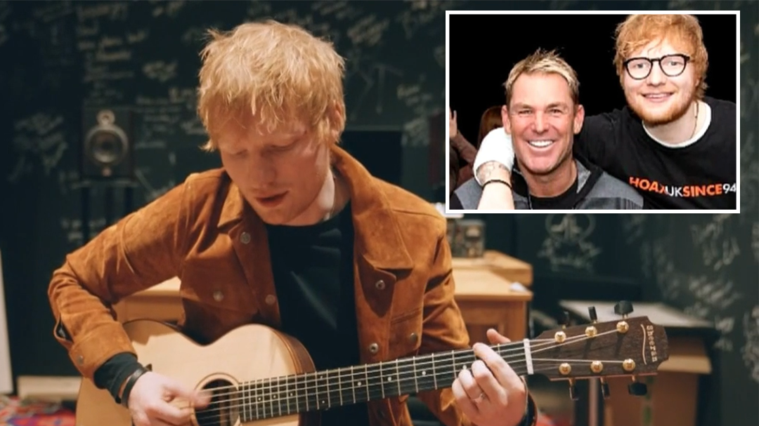 Ed Sheeran sings 'Thinking Out Loud' for Shane Warne