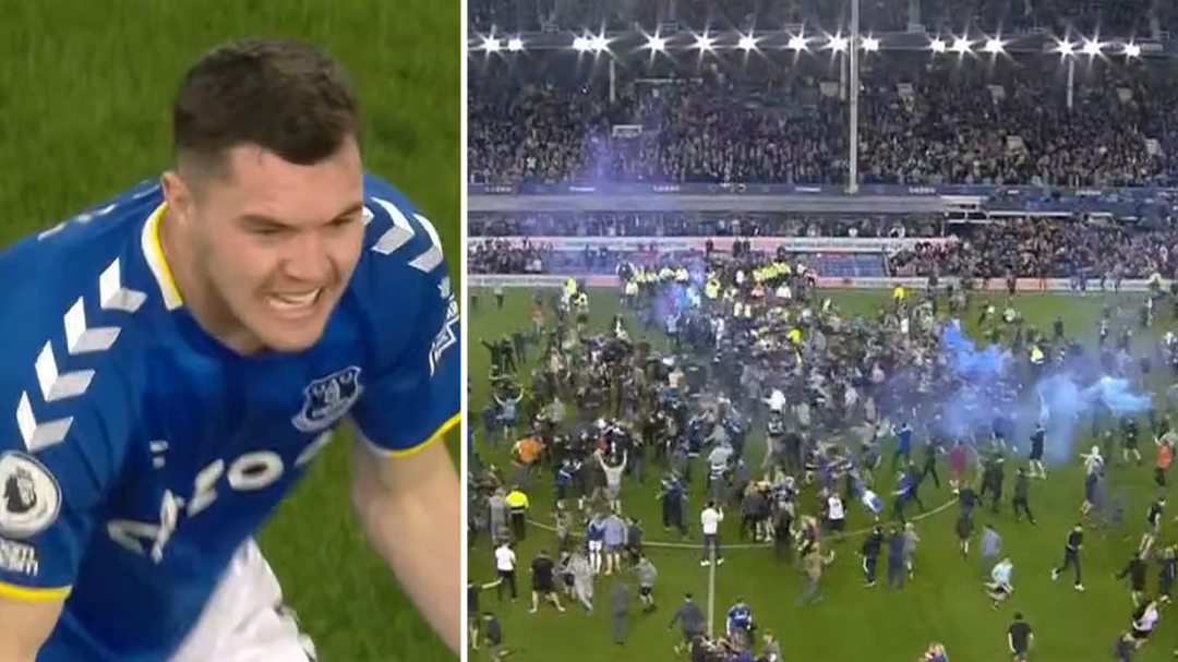 Everton fans celebrate as team avoids relegation