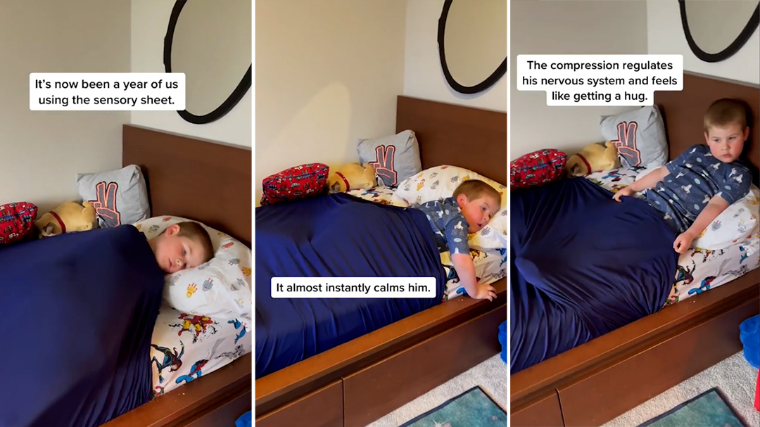 Mum's sensory sheet hack to help kids sleep though the night