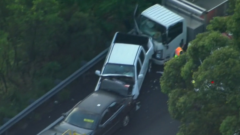 Major traffic delays after 15-car accident on Brisbane motorway