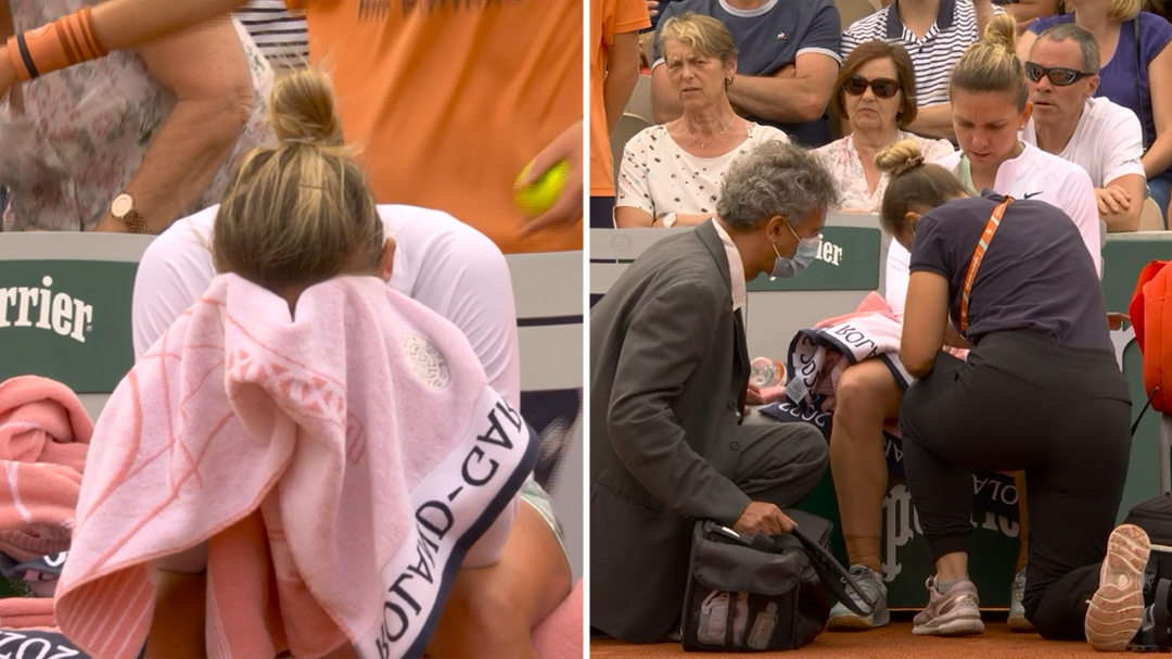 Halep suffers panic attack during second round loss