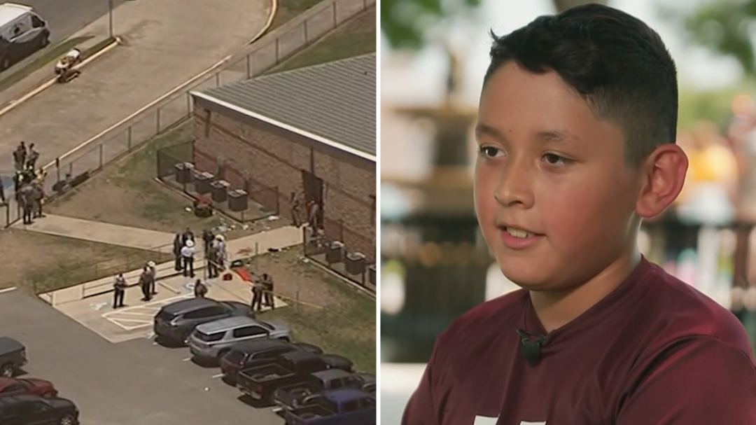 A 10-year-old survivor says 'almost all' of his friends died in the shooting