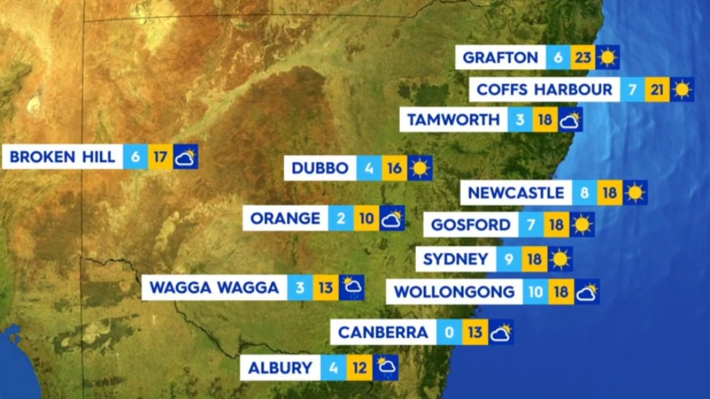 National weather forecast for Wednesday June 22
