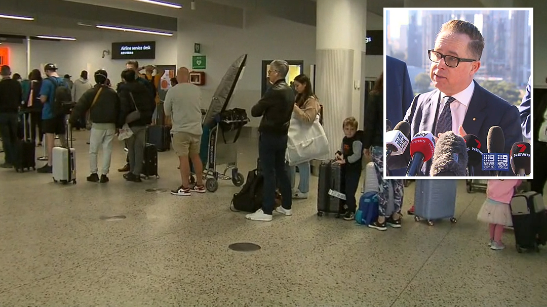 Melbourne Airport has been overwhelmed with passengers as school holidays begin