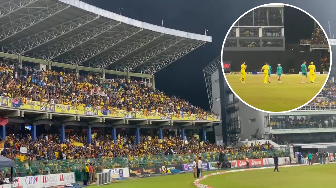 Sri Lankan fans thank Australian team