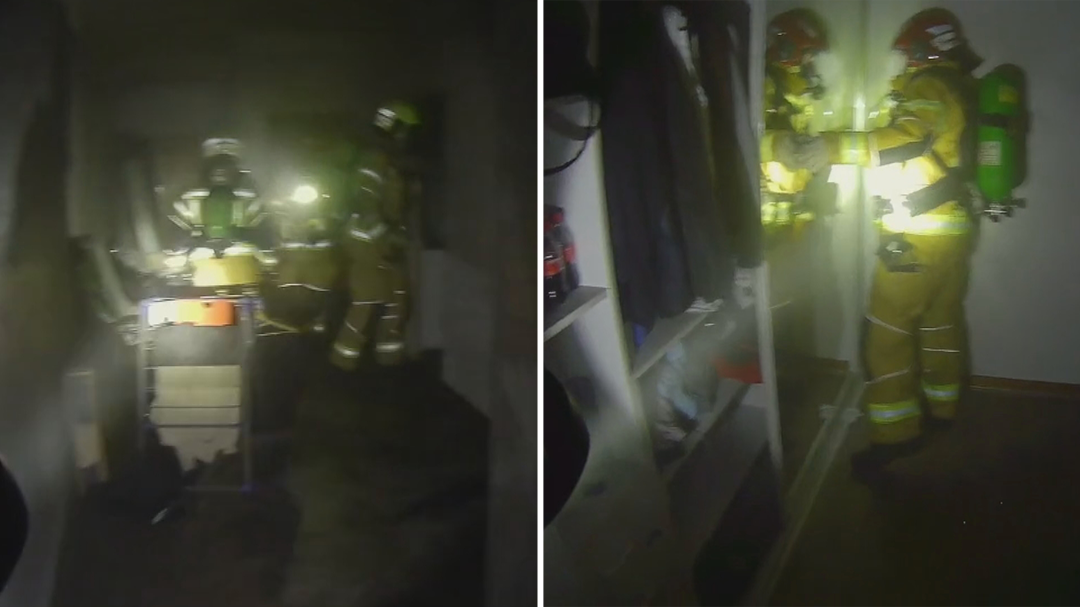 Firefighters rescue three teens after fire engulfed their home in Sydney