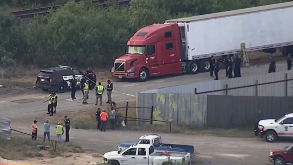 More than 40 migrants found dead inside truck in Texas