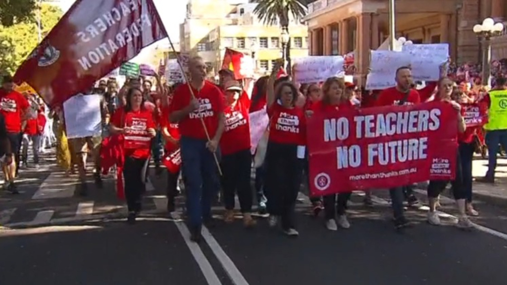 Teacher's strike underway in Sydney