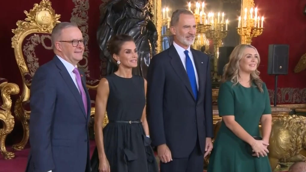 Anthony Albanese and Jodie Haydon meet Spanish royals