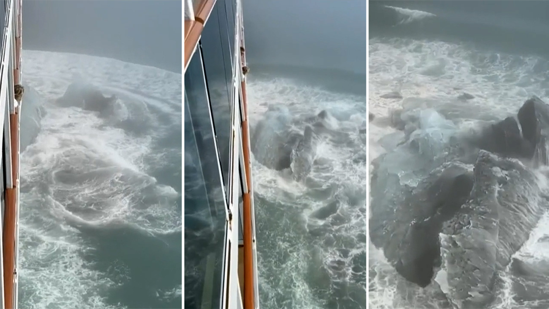 Vision captures the moment a cruise ship hits an iceberg