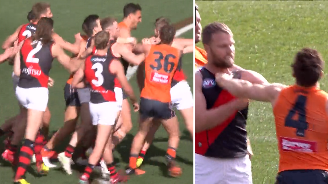 Tensions flare early as Dons, Giants get stuck into each other
