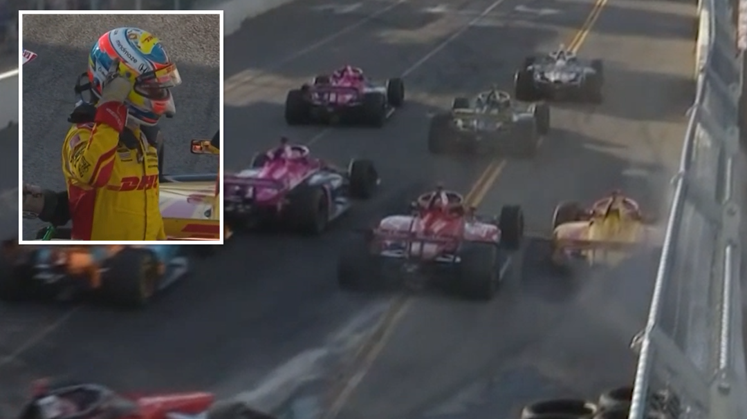 Grosjean sees red in gnarly IndyCar crash