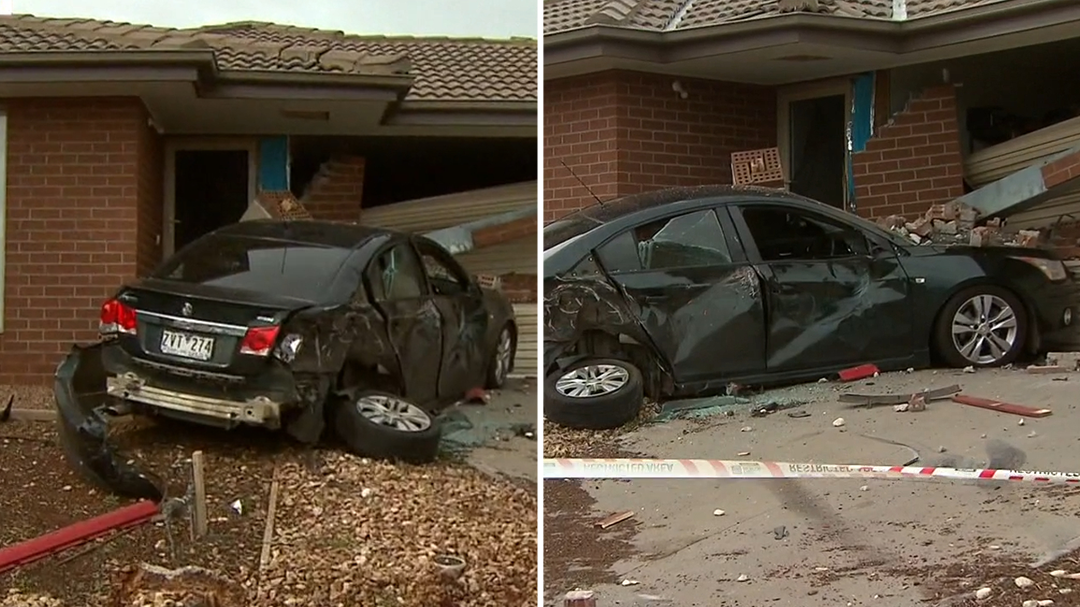 Family left homeless after car crashes into Melbourne house
