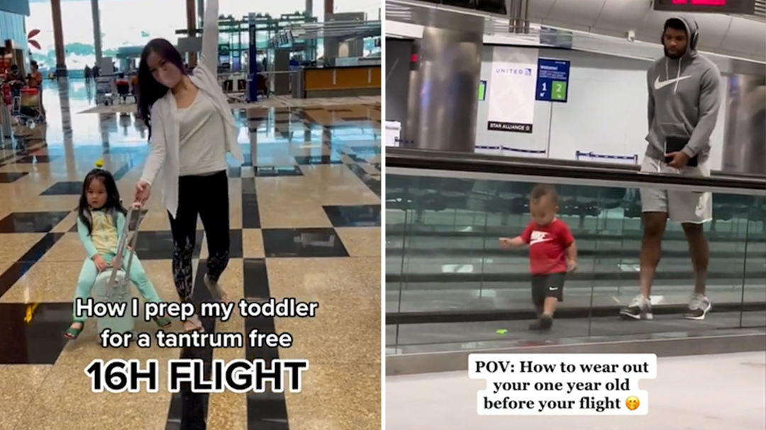 Parent's 'brilliant' hack for tiring out toddler before travelling goes viral