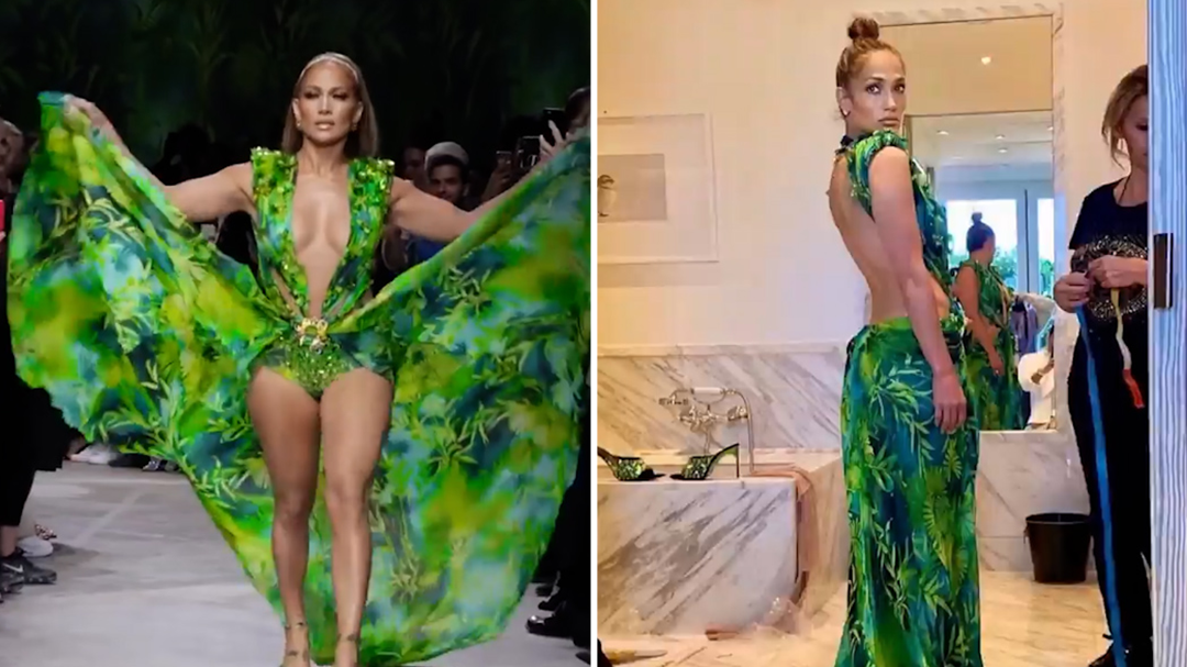 Jennifer Lopez rocks her 2000 Versace dress on runway 19 years later