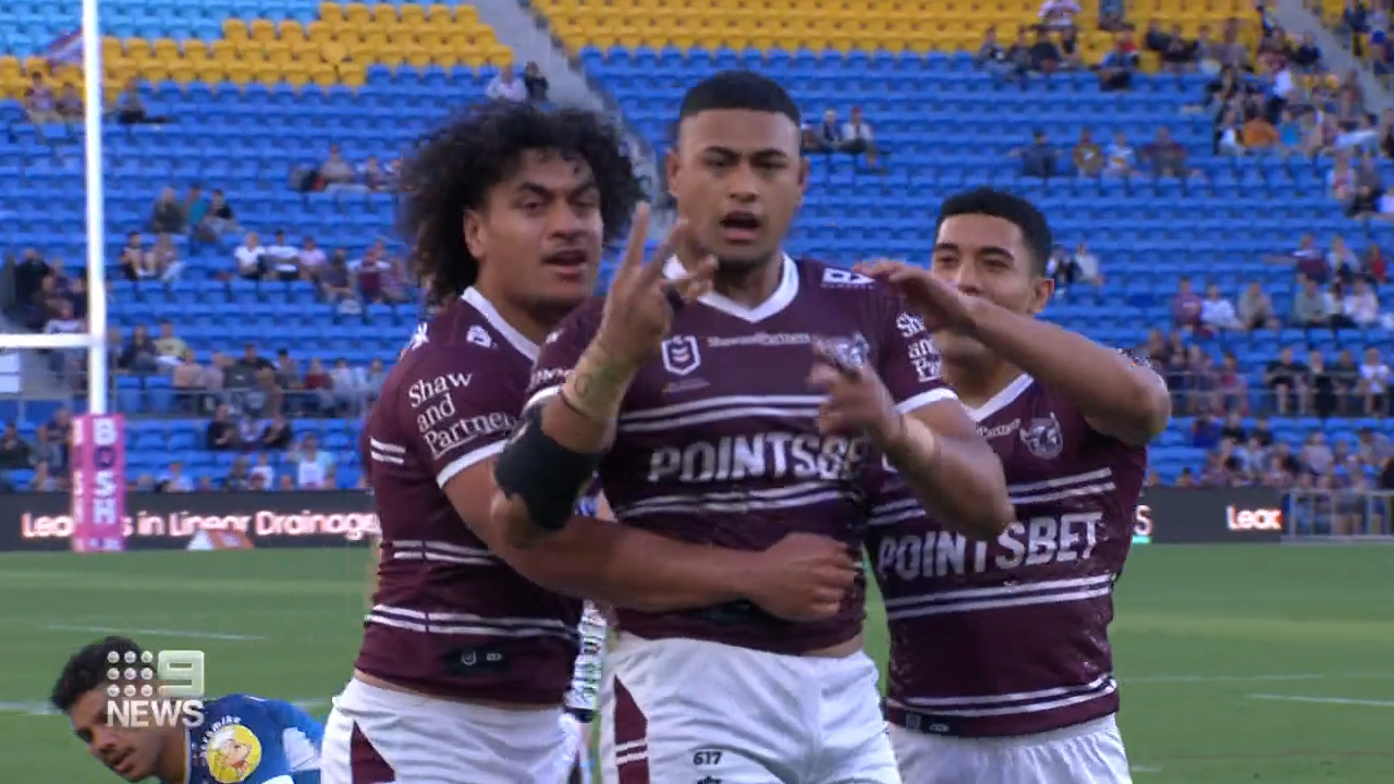 Manly star under fire for try celebration