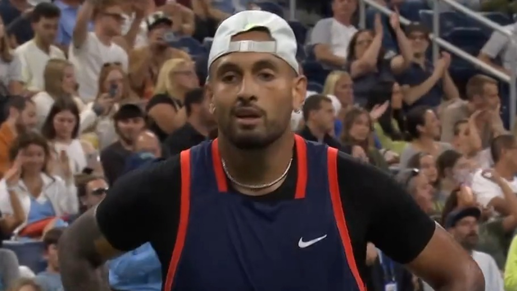 Kyrgios fights back from 0-40 down