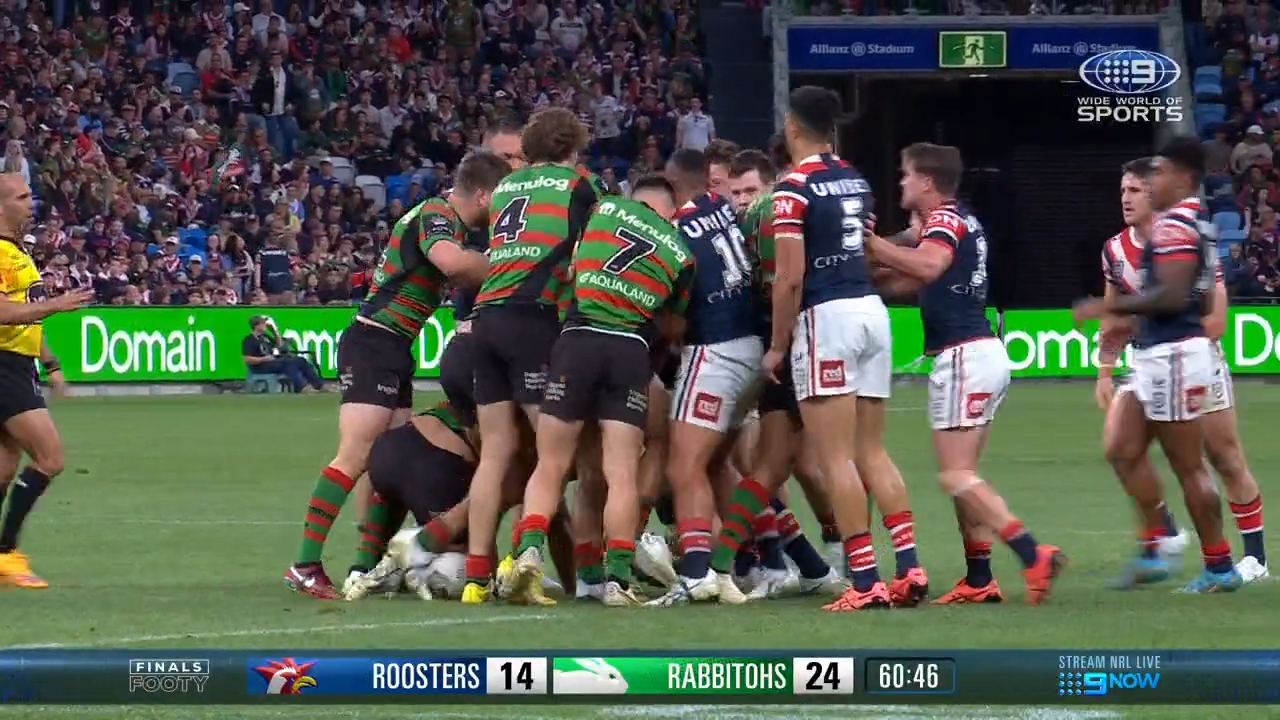 Two binned as Roosters, Rabbitohs clash