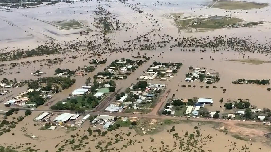 Record floodwaters inundate parts of Queensland