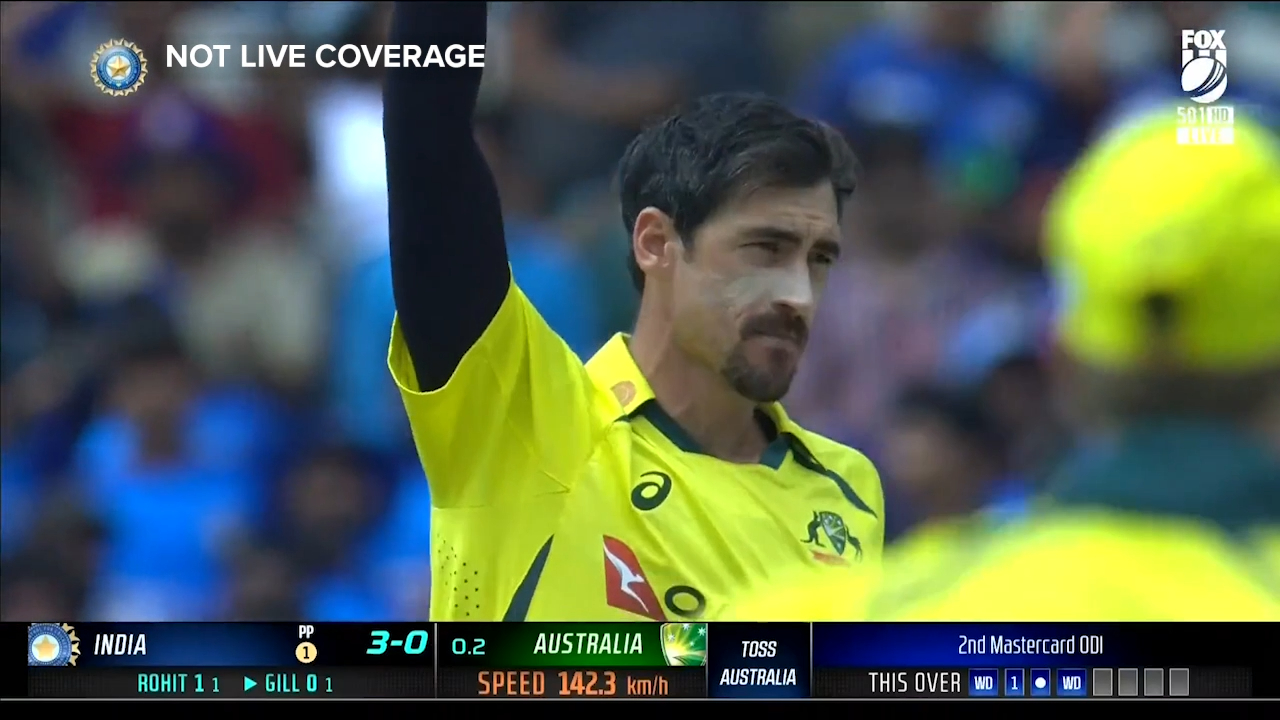 Starc strikes in first over against India