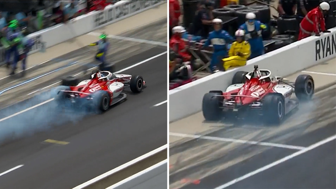 IndyCar's fastest female crashes out of Indy 500 in pit lane