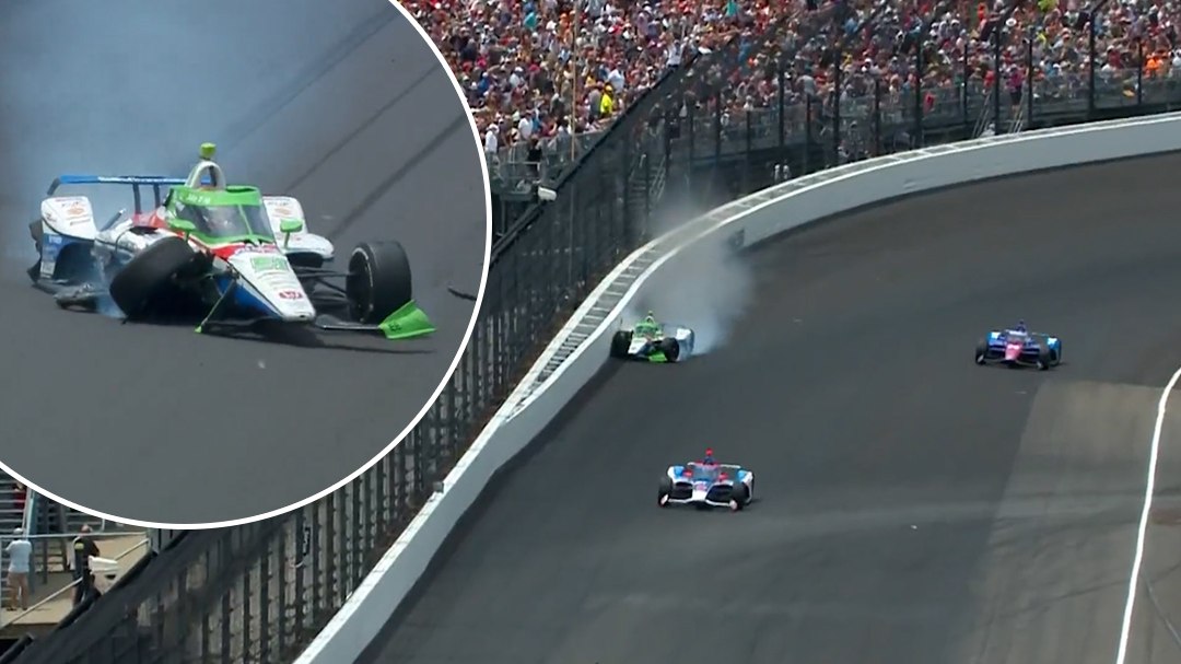 Debutant Sting Ray Robb crashes out of Indy 500