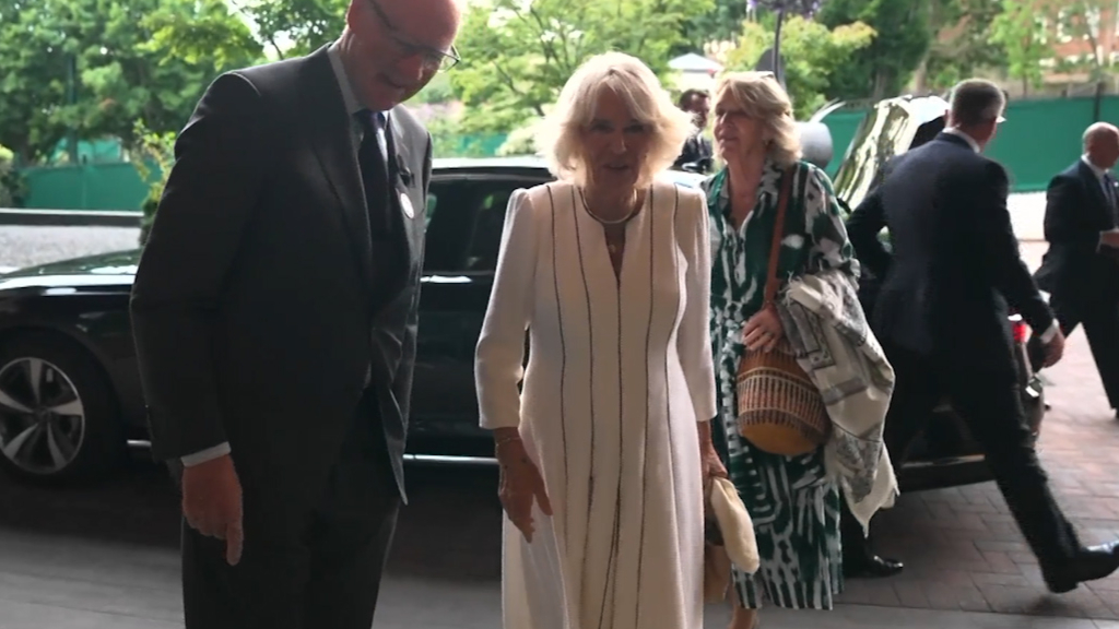 Queen Camilla visits Wimbledon