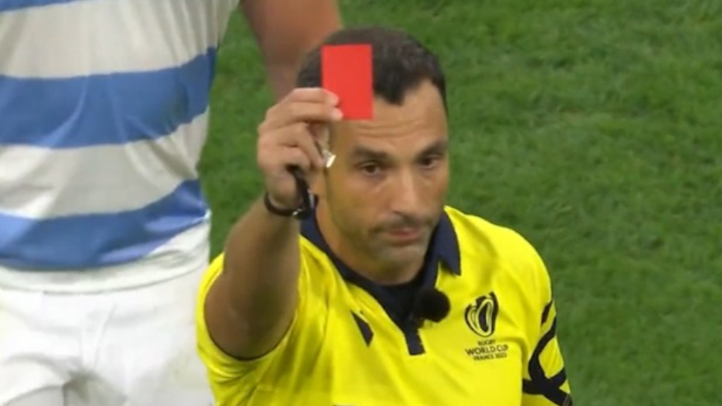 England star cops red card