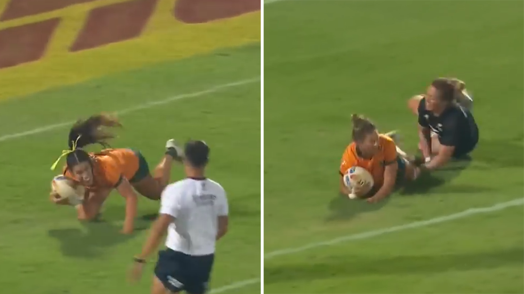Aussies carve up Kiwis with flashy try
