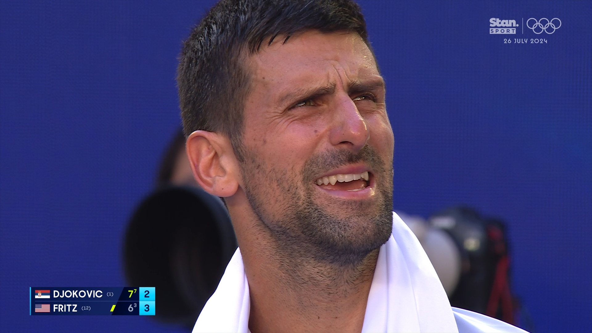 Novak complains about lights being too bright