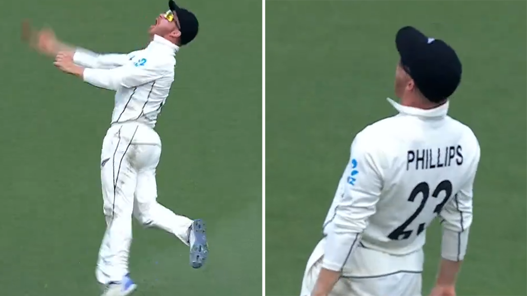 Black Caps star wows with flying one-handed catch