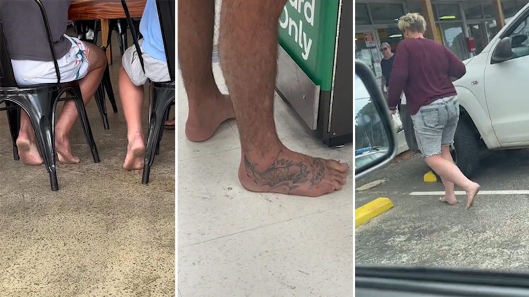Aussies go viral for walking barefoot