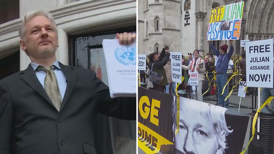 Julian Assange makes a last ditch legal attempt to avoid extradition from Britain to the US