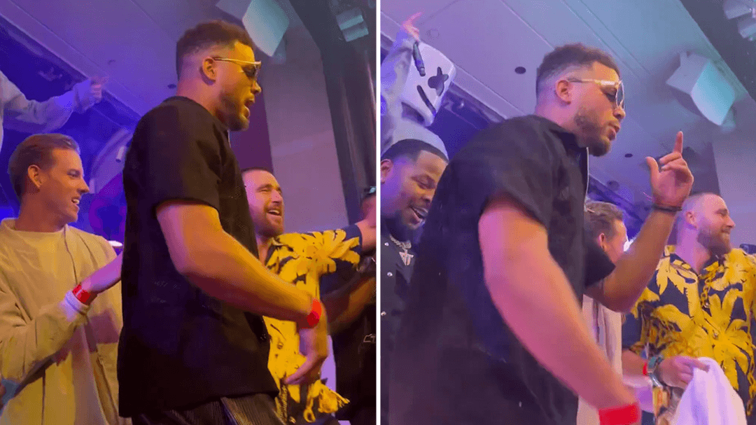 Travis Kelce spotted singing along to Taylor Swift's Love Story