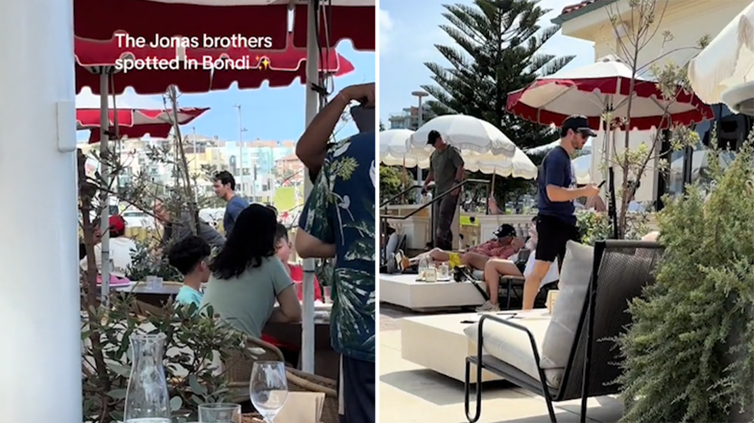 The Jonas Brothers spotted out in Bondi ahead of Sydney concert