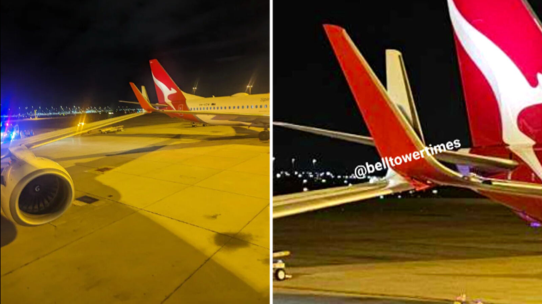 Qantas planes collide at Perth airport