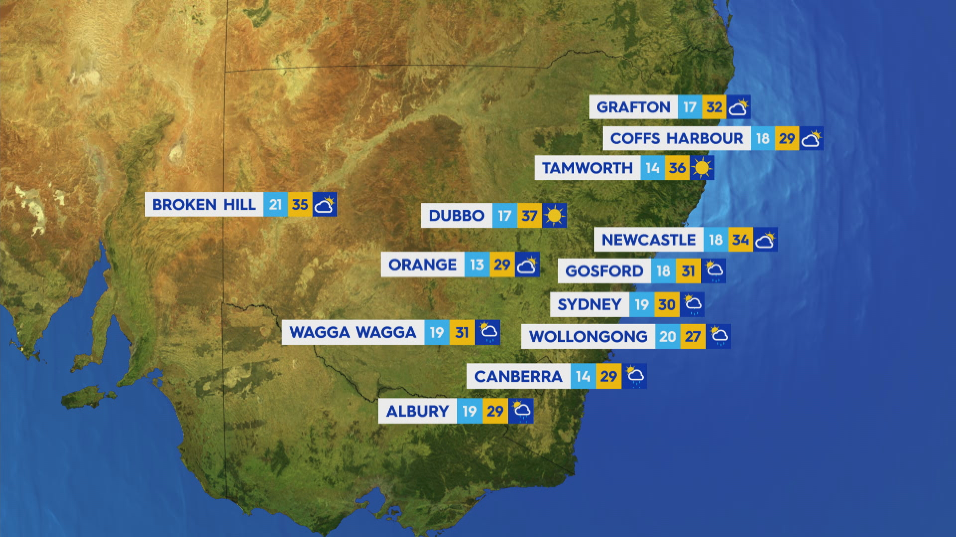 National weather forecast for Thursday, March 14