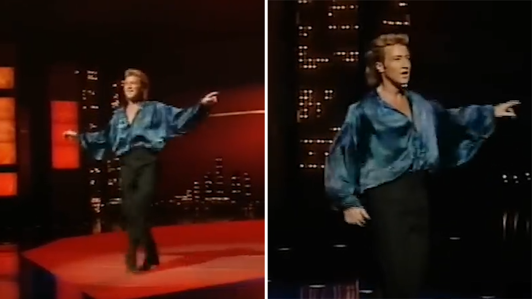 Michael Flatley performs at Eurovision in 1994