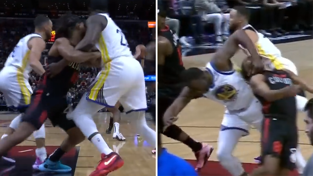 Patty Mills in ugly foul play incident with Draymond Green