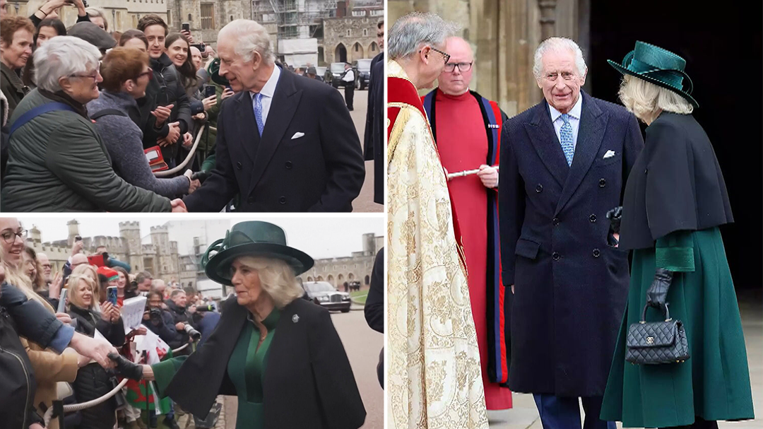 King Charles leads royals at Easter Sunday service