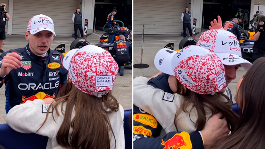 Sweet Max Verstappen moment caught on camera after victory