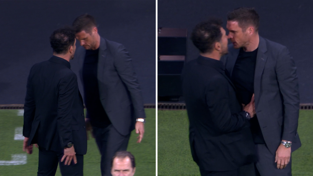 Simeone squares up on sidelines