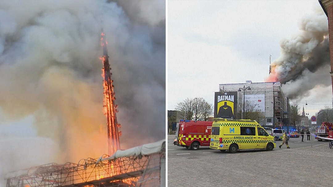 Fire destroys one of Copenhagen's oldest buildings