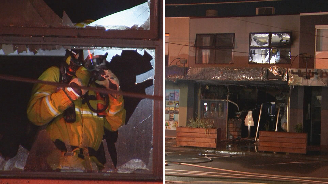 Pizza shop destroyed by 'suspicious' fire in Melbourne