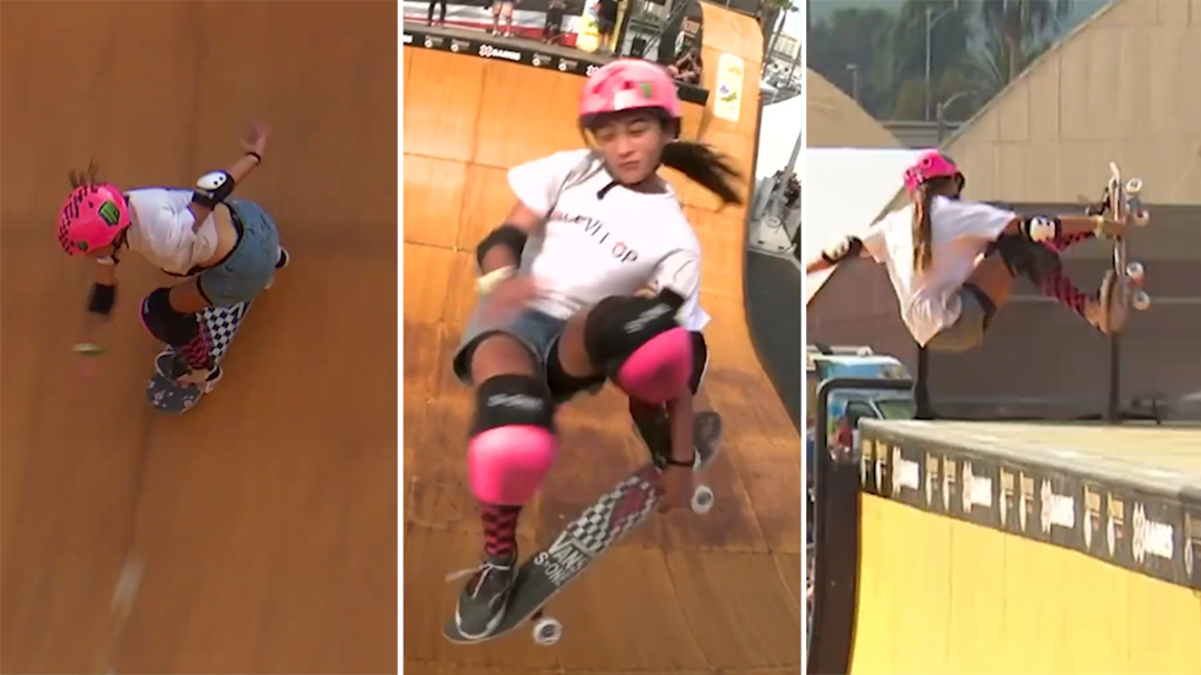 Teen Aussie skateboarder lands insane trick