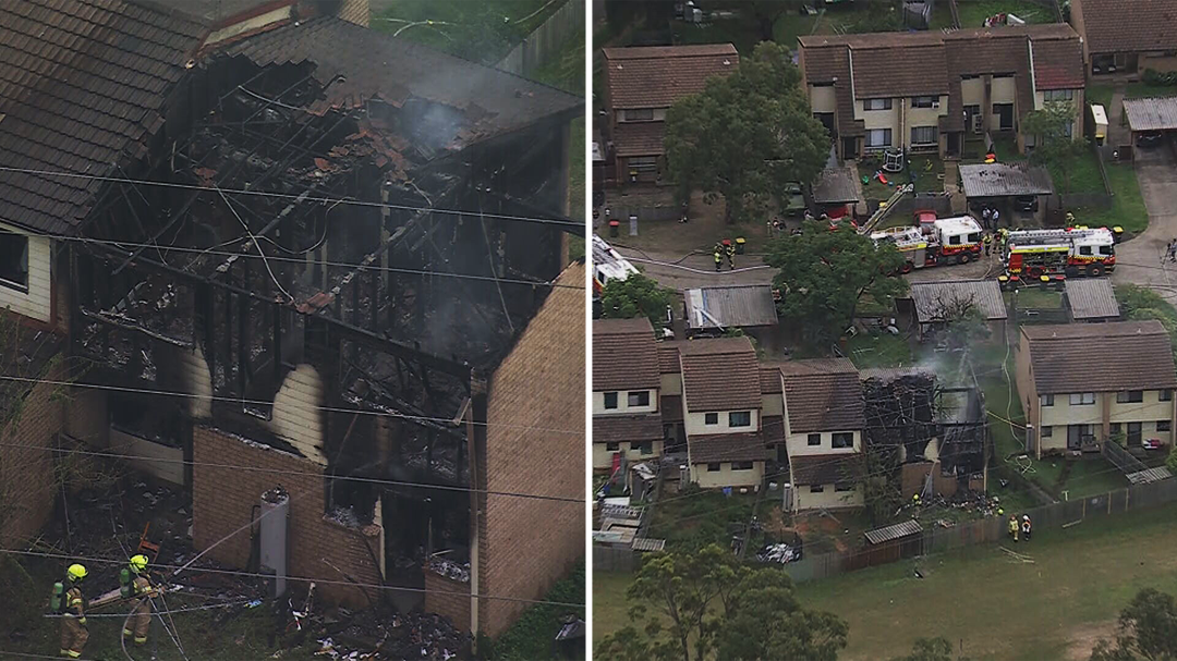 Units destroyed by fire at Doonside in Sydney's west