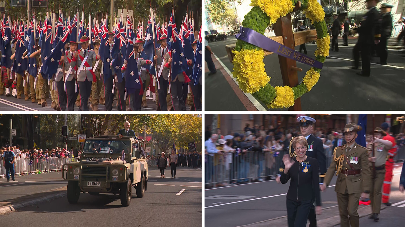Thousands march in Anzac Day celebrations