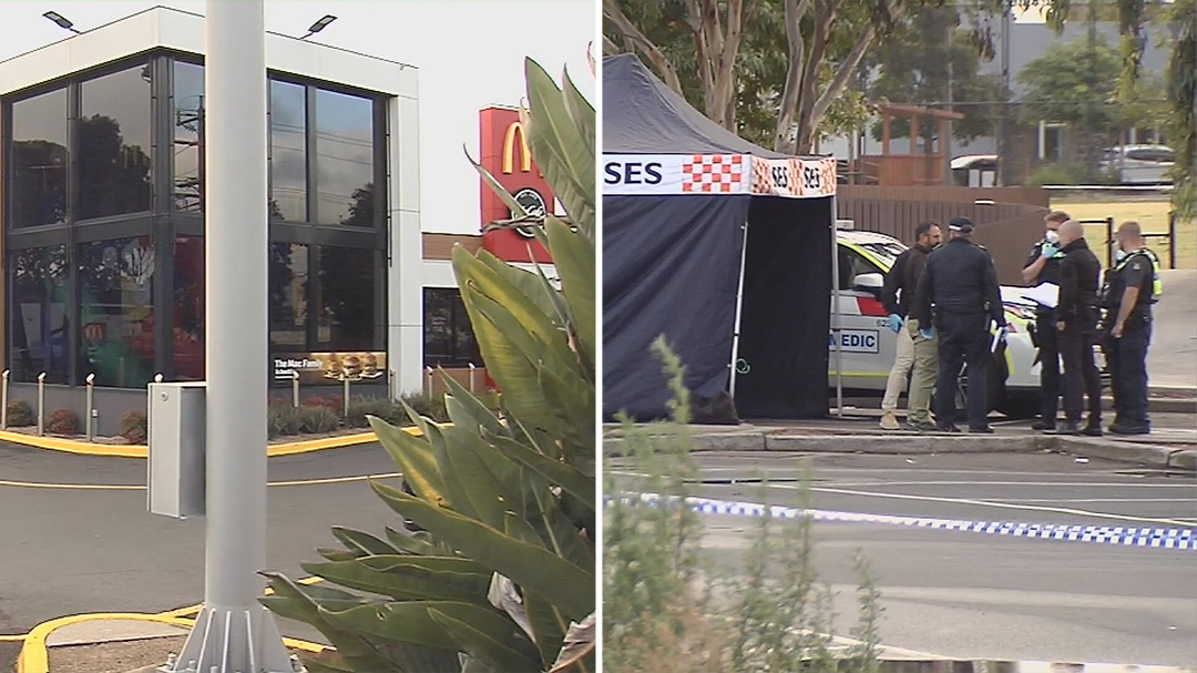 Man in hospital after stabbing outside McDonald's outlet in Melbourne
