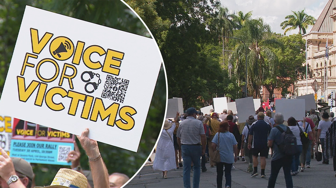Youth crime victims march to Queensland parliament